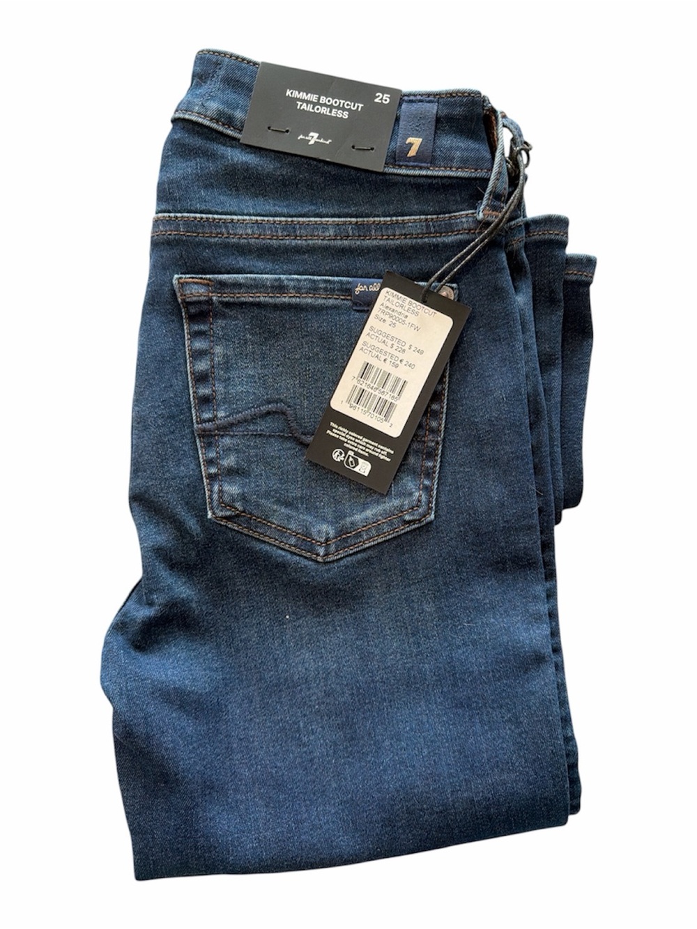 7 For All Mankind Women's Bootcut Jeans in Deep Blue Wash